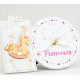 OROLOGIO BATTESIMO PERSONALIZZATO CON CONFETTI