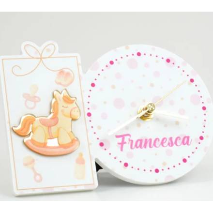 OROLOGIO BATTESIMO PERSONALIZZATO CON CONFETTI