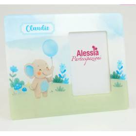 PORTAFOTO BATTESIMO PERSONALIZZATO ELEFANTINO