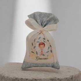 SACCHETTO PRIMA COMUNIONE CON IL NOME CON CONFETTI