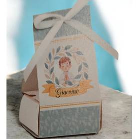 SCATOLINA PRIMA COMUNIONE CON IL NOME E CONFETTI