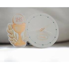 OROLOGIO PRIMA COMUNIONE CON IL NOME E CON CONFETTI