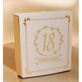 SCATOLINA 18 ANNI CON NOME E COMPLETA DI CONFETTI