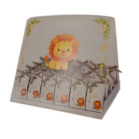 ESPOSITORE CON 24 SCATOLINA NASCITA CON NOME E CONFETTI