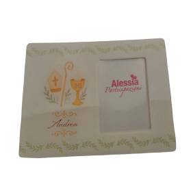 PORTAFOTO PRIMA COMUNIONE E CRESIMA PERSONALIZZATO CON CONFEZIONE