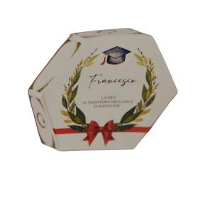 SCATOLINA LAUREA CON IL NOME E CONFETTI