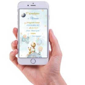 INVITO DIGITALE COMPLEANNO PICCOLO PRINCIPE