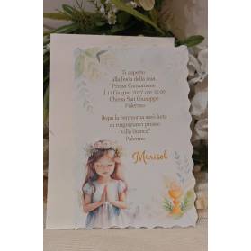 INVITO PRIMA COMUNIONE RAGAZZA