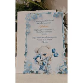 INVITO BATTESIMO BIMBO ORSETTO