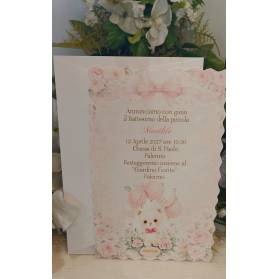INVITO BATTESIMO BIMBA ORSETTA