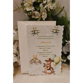 INVITO BATTESIMO BIMBO ORSETTO