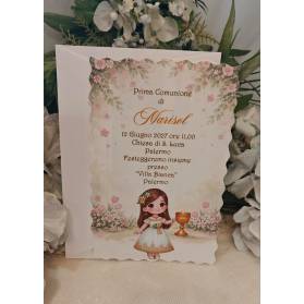 INVITO PRIMA COMUNIONE FIORI