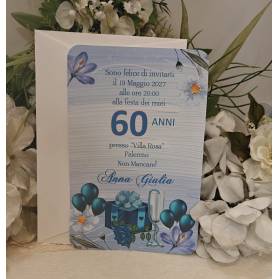 INVITO 60 ANNI DONNA CON BUSTA