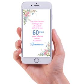 INVITO DIGITALE 60 ANNI DONNA