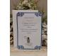 INVITO SANTA CRESIMA RAGAZZO CORNICE BLU