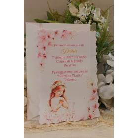 INVITO PRIMA COMUNIONE FIORI