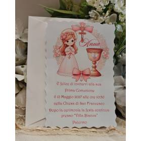 INVITO PRIMA COMUNIONE COMPLETO DI BUSTA