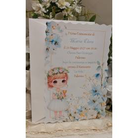 INVITO PRIMA COMUNIONE COMPLETO DI BUSTA