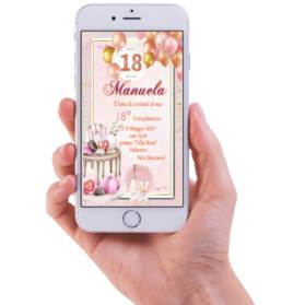 INVITO DIGITALE 18 ANNI RAGAZZA