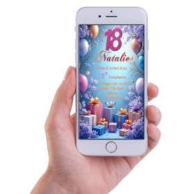 INVITO DIGITALE 18 ANNI RAGAZZA