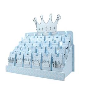 SCATOLINA NASCITA CON CORONA 24 PEZZI CON ESPOSITORE