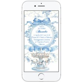 INVITO DIGITALE BATTESIMO GIOSTRINA