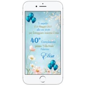 INVITO DIGITALE 40 ANNI DONNA