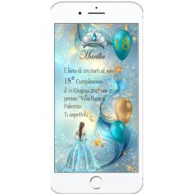 INVITO DIGITALE 18 ANNI RAGAZZA