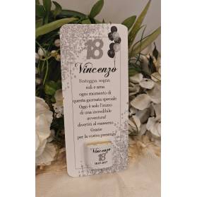 SEGNALIBRO 18 ANNI CON CIOCCOLATINO