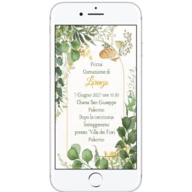 INVITO DIGITALE PRIMA COMUNIONE RAGAZZO PRONTO IN 6 ORE