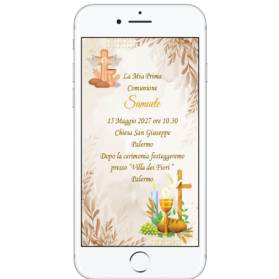 INVITO DIGITALE PRIMA COMUNIONE RAGAZZO PRONTO IN 6 ORE