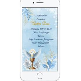 INVITO DIGITALE PRIMA COMUNIONE RAGAZZO PRONTO IN 6 ORE