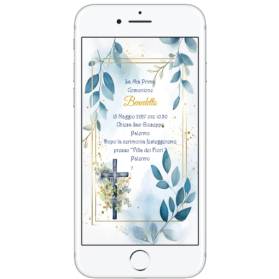 INVITO DIGITALE PRIMA COMUNIONE RAGAZZO PRONTO IN 6 ORE