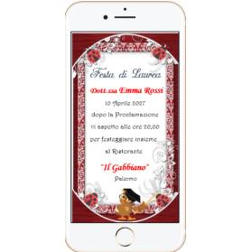 INVITO DIGITALE LAUREA RAGAZZA