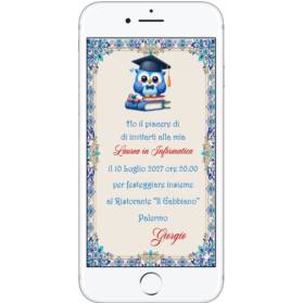 INVITO DIGITALE LAUREA RAGAZZO