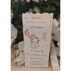 SEGNAPOSTO BATTESIMO BARRETTA DI CIOCCOLATO PICCOLO PRINCIPE