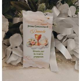 SEGNAPOSTO PRIMA COMUNIONE BARRETTA DI CIOCCOLATO
