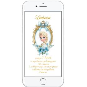 INVITO DIGITALE COMPLEANNO FROZEN
