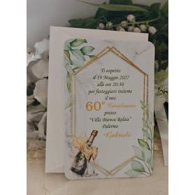 INVITO 60 ANNI UOMO CON BUSTA