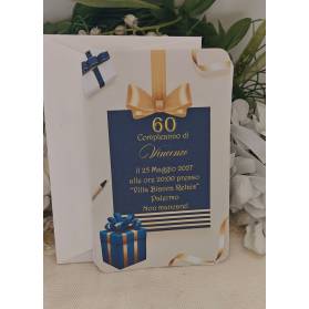 INVITO 60 ANNI UOMO CON BUSTA