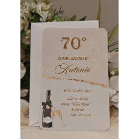 INVITO 70 ANNI UOMO CON BUSTA