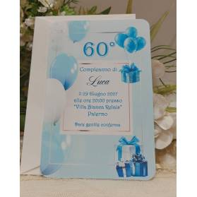 INVITO 60 ANNI UOMO CON BUSTA