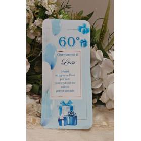 SEGNAPOSTO 60 ANNI UOMO