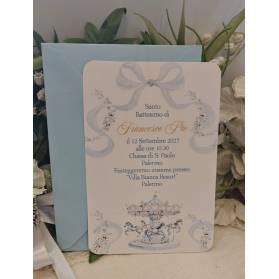 INVITO BATTESIMO BIMBO GIOSTRINA