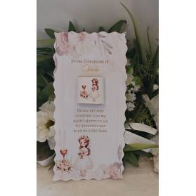 SEGNALIBRO PRIMA COMUNIONE CON CIOCCOLATINO