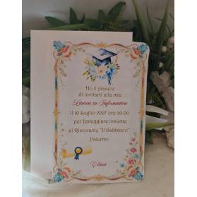 INVITO LAUREA RAGAZZA CON BUSTA
