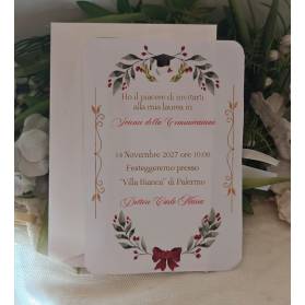 INVITO LAUREA RAGAZZO CON BUSTA