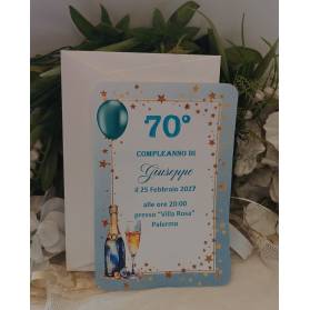 INVITO 70 ANNI UOMO CON BUSTA