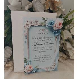 INVITO NOZZE D'ARGENTO CON BUSTA