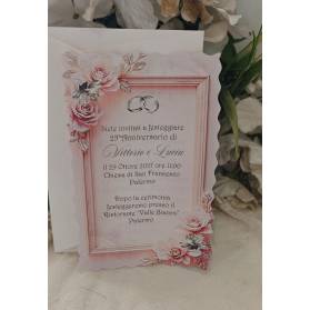 INVITO NOZZE D'ARGENTO CON BUSTA